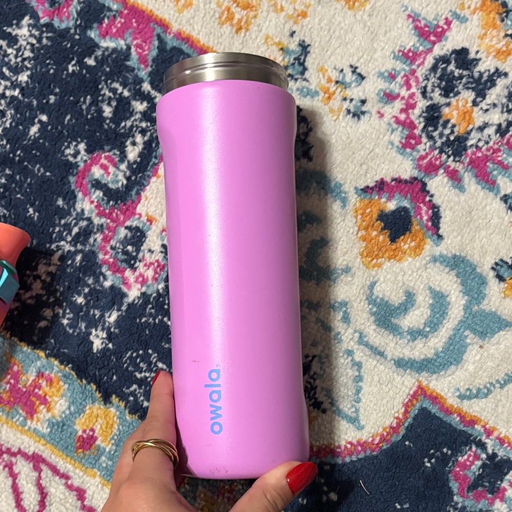 Owola Pink and Orange Tumbler with Straw - Picture 6 of 7